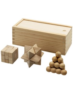 3 juegos de ingenio en madera "Brainiac" | Sequio regalos de empresa