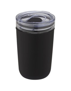 Vaso de vidrio de 420 ml con pared exterior de plástico reciclado "Bel 2