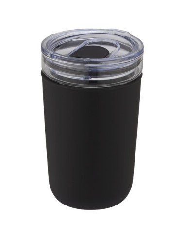 Vaso de vidrio de 420 ml con pared exterior de plástico reciclado "Bel