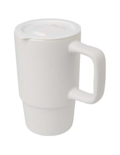 Taza de cerámica con tapa de plástico de 450 ml "Carter" | Sequio rega