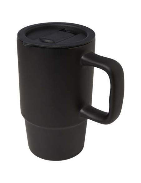 Taza de cerámica con tapa de plástico de 450 ml "Carter" | Sequio rega