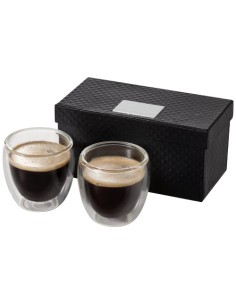 Set de 2 tazas espresso de cristal "Boda" | Sequio regalos de empresa