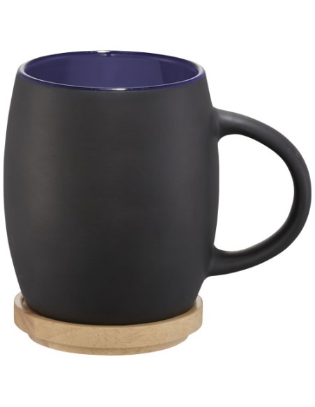 Taza de cerámica de 400 ml con base de madera "Hearth" | Sequio regalo