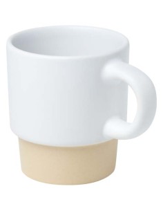Taza de espresso apilable de 130 ml con fondo de arcilla...