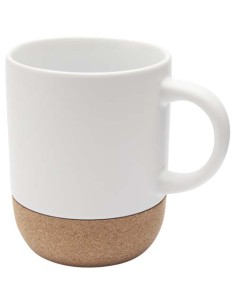 Taza de cerámica de 300 ml con detalles de corcho y acabado mate "Bill