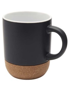 Taza de cerámica de 300 ml con detalles de corcho y acabado mate "Bill 2