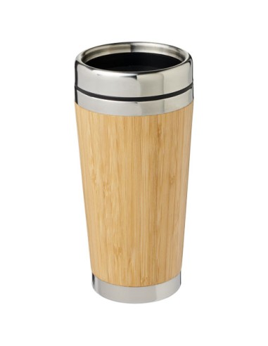 Vaso de 450 ml con exterior de bambú "Bambus" | Sequio regalos de empr