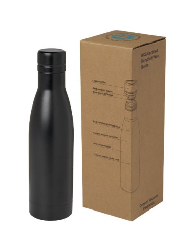 Bidón con aislamiento al vacío de 500 ml de cobre de acero inoxidable