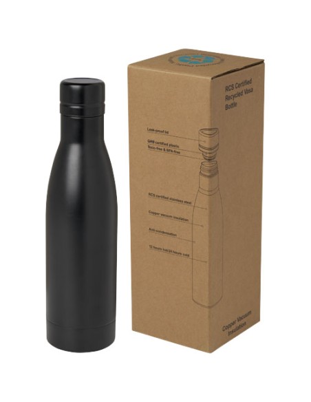 Bidón con aislamiento al vacío de 500 ml de cobre de acero inoxidable