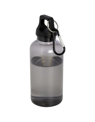 Bidón de 400 ml de plástico reciclado con mosquetón y certificación RC