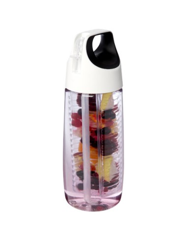 Bidón deportivo en plástico reciclado de 700 ml con tapa Flip e infuso