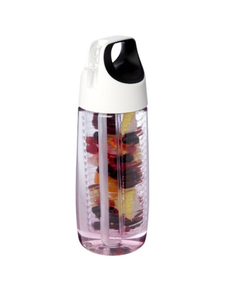 Bidón deportivo en plástico reciclado de 700 ml con tapa Flip e infuso