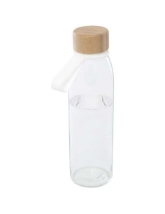 Botella de cristal de 500 ml con asa de silicona y tapa de bambú "Porto"