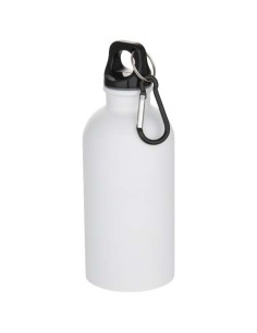 Botella de 400 ml de acero inoxidable mate con certificado RCS de una sola pared con mosquetón "Oregon"