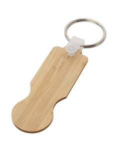 Llavero con moneda para carrito de bambú "Ronan"