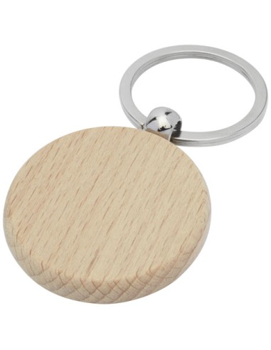 Llavero redondo de madera de haya "Giovanni" | Sequio regalos de empre