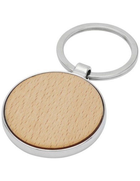 Llavero redondo de madera de haya "Moreno" | Sequio regalos de empresa