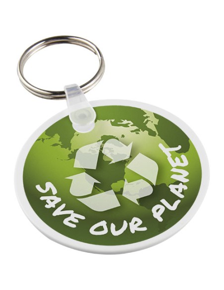 Llavero reciclado en forma de círculo "Tait" | Sequio regalos de empre