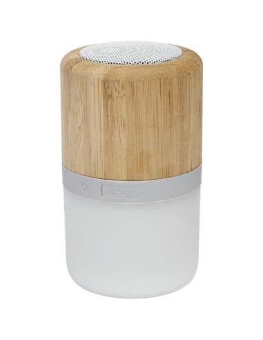 Altavoz de bambú con Bluetooth® y luz "Aurea" | Sequio regalos de empr