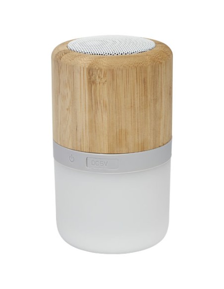 Altavoz de bambú con Bluetooth® y luz "Aurea" | Sequio regalos de empr