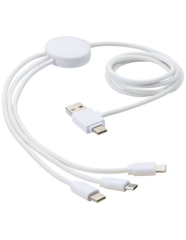 Cable de carga 5 en 1 con aditivo antibacteriano "Pure" | Sequio regal