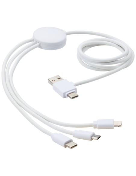 Cable de carga 5 en 1 con aditivo antibacteriano "Pure" | Sequio regal