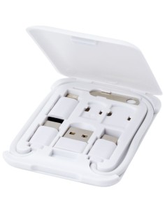 Cable de carga modular de plástico reciclado con soporte para teléfono