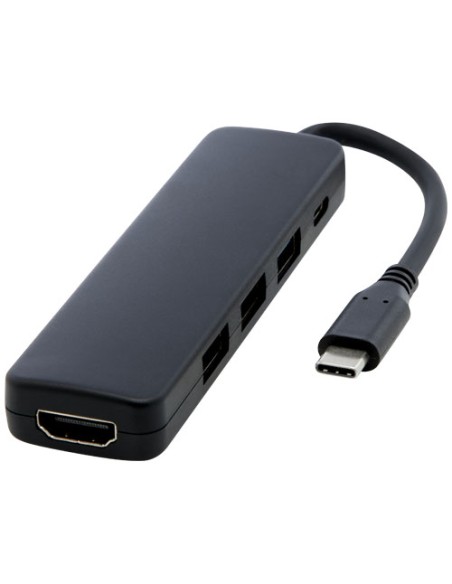USB 2.0-3.0 con adaptador multimedia de plástico reciclado con puerto