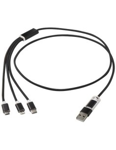 Cable de carga 5 en 1 de aluminio reciclado "Versatile" | Sequio regal 2