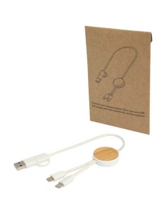 Cable 5 en 1 de plástico reciclado de 30 cm para sincronización de dat