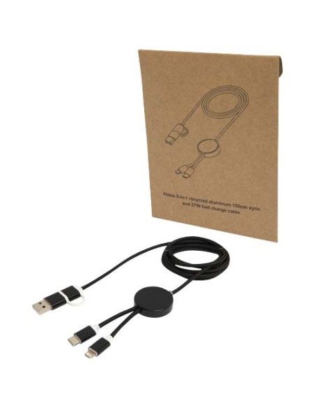 Cable 5 en 1 de aluminio y plástico reciclado de 150 cm para sincroniz