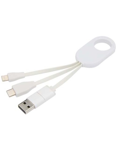 Cable de carga 4 en 1 de plástico reciclado "Troop" | Sequio regalos d