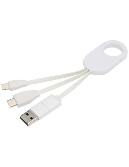 Cable de carga 4 en 1 de plástico reciclado "Troop" | Sequio regalos d