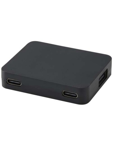 Hub USB de 4 puertos con salida USB-A y tipo-C y doble entrada fabrica