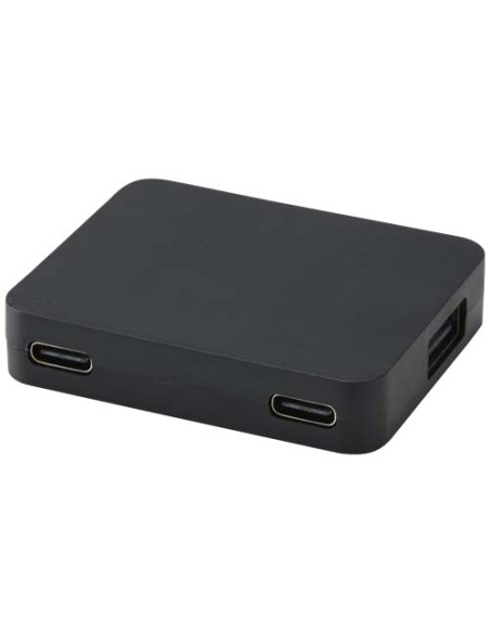 Hub USB de 4 puertos con salida USB-A y tipo-C y doble entrada fabrica