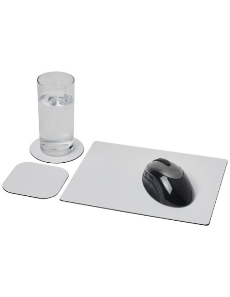 Combo 1 de alfombrilla para ratón y juego de posavasos "Brite-Mat®" |