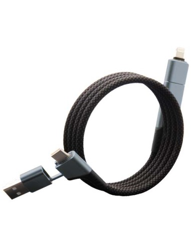 Cable de carga magnética ultrarrápida de 100 W 4 en 1 de rPET "SCX.des