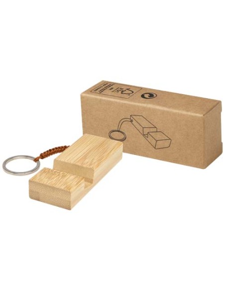 Soporte para teléfono de bambú con llavero "Bosona" | Sequio regalos d