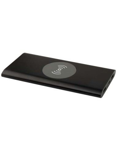 Batería externa inalámbrica tipo C de aluminio reciclado de 8000 mAh "