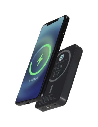 Batería externa inalámbrica magnética de 5000 mAh y 15 W con PD de 20 