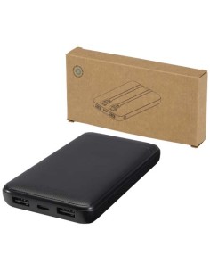 Batería externa de plástico reciclado de 10 000 mAh y 10 W con 2 cable 2