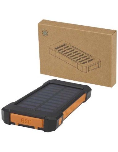 Batería externa solar de 5000 mAh y 10 W de plástico reciclado robusto