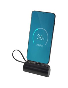 Batería externa tipo-C de plástico reciclado de 5000 mAh y 10 W con so 2
