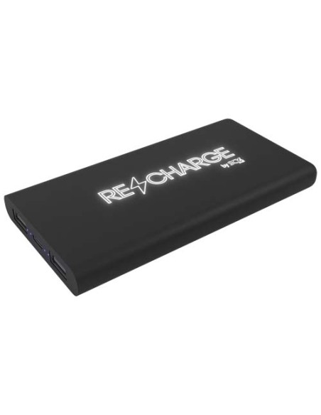 Batería externa inalámbrica de caucho luminosa de 10 000 mAh "SCX.desi